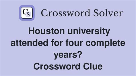 university in houston crossword|university of houston crossword clue.